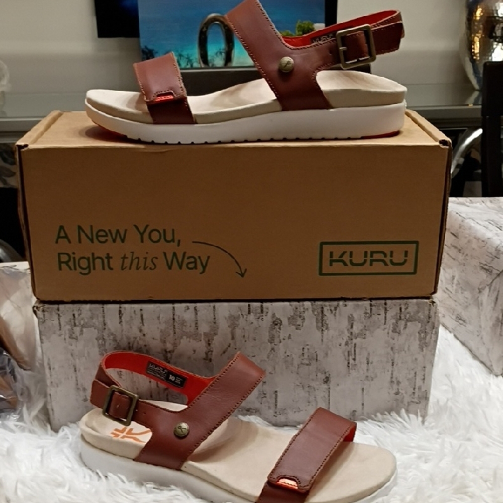 Kuru Cloud Glide Women's Sz 10 Orthopedic Plantar Fasciitis Sandals 🆕🩴